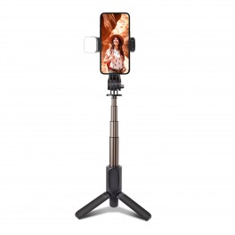 Asta selfie con funzione tripod e pulsante di scatto wireless, estensibile in alluminio