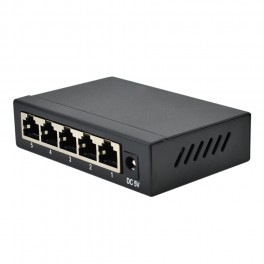 SWITCH ETHERNET GIGABIT 5 PORTE METAL BANDA 10GBPS, DC5V 1A