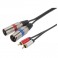 CAVO 2X XLR 3PIN SP./2X RCA SPINA 3mt Cavo audio professionale 2 spine xlr /2 spine rca 3m