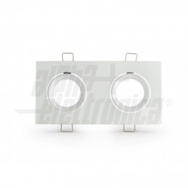 SUPPORTO 2XLAMP.LED BIANCO GU1