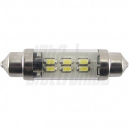 Lampadina a Led SV8,5 - 0,9W - 10-30V Bianco freddo           LAMP.LED FESTOON TUBO 10-30VDC