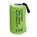 BATT NI-MH 4/5 SC 2000mAh CON PAGLIETTE Accumulatore Ni-MH, 4/5SC, 1,2V 2000mAh Ricaricabile dimensioni: lunghezza: 32,50 mm dia