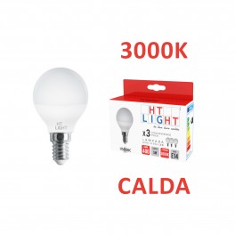 Conf. 3pz Lampade MiniSfera LED 230V 5W E14 3000K -LUCE CALDA- [400071] HT4505C