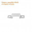 Clip per strisce LED 220V [927065] CLIP220  Larghezza: 27mm (totale), 14mm (interna) Altezza: 6mm