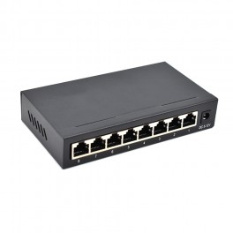 SWITCH ETHERNET GIGABIT 8 PORTE METAL BANDA 10Gbps DC5V 1A