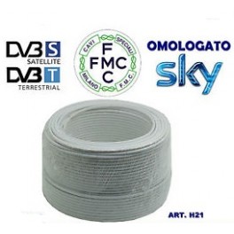 CAVO TV DIAM 5MM MICROTEK OMOLOGATO SKY    PREZZO AL METRO CONFEZIONE 200 METRI