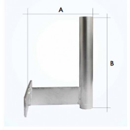 Supporto a muro 90° cm 20 capp. 100x60xa Supporto a muro 90° cm 20 capp. 100x60x4 Tubo 35x1,4 h 115 zinc. elettrolitica