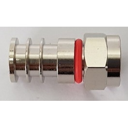 CONNETTORE F MASCHIO A CRIMPARE OR ROSSO CONNETTORE F SPINA A CRIMPARE (CRIMPING ON) PER CAVO  5 MM