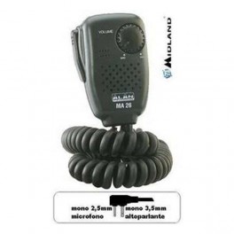 Cuffia MA 22LK PRO (ATTACCO KENWOOD) PER MIDLAND CT200/210, MIDLAND CT400/410, CT710,CT790, G10-11-G14 e