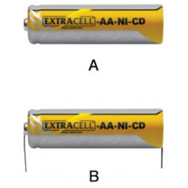 BATTERIA STILO AA NI-CD 1,2V 600MAH SENZA TERMINALI