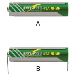 BATTERIA 4/3A NIMH 3800MA CON TERMINALI NI-MH 4/3A 1,2V 3800mA C.TERM