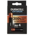 BATTERIA  4PZ PILE AA DURACELL OPTIMUM STILO