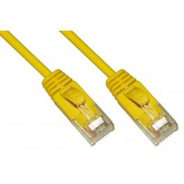 CAVO RETE CAT.6 GIALLO  UTP CAVO RETE CATEGORIA 6 NON SCHERMATO UTP COLORE GIALLO HALOGENFREE MT 1 SLIM