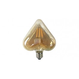 LED CUORE VETRO AMBR.4W E27 -2200°K 380LM - "ON"