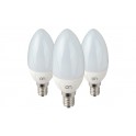 KIT 3 LAMPADINE LED OLIVA E14 5W BIANCO CALDO 3000K 400Lm