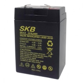 BATTERIA AL PIOMBO 4V 6.0AH SKB 70x48x98(101) mm