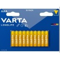 BATTERIE VARTA AAA BL.10PZ. ALK.LONGLIFE LR03/B10 4103 - PILE ALCALINE AAA MINISTILO VARTA LONGLIFE