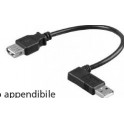 CAVO USB 2.0 PROLUNGA PRESA SPINA 15CM AM 90° sinistra - AF