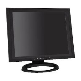 MONITOR LCD 19" 4:3  VS-1910 PER VIDEOSORVEGLIANZA IINGRESSO BNC misure con piedistallo 455x360x60