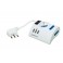 MULTIPRESA TAVOLO 2 PR.+1 SCHUKO+3USB SPINA 16A 90°+2 PRESE 10/16A BIPASSO+ 1 PRESA SHUKO + 3 PRESE USB 3500W