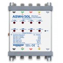 Amplificatore di testa WIDE BAND 4 vie - Guad. 30dB + Alimentatore