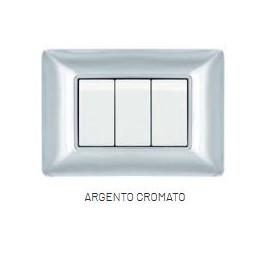 PLACCA TECNOPOL. T3 5002-04 2P ARGENTOCROM