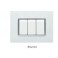 PLACCA VETRO JOY 5003BL-1 3P BIANCO