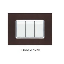 PLACCA VETRO JOY 5003BL-6 3P TESTA DI MORO