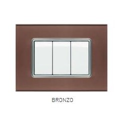 PLACCA VETRO JOY 5003BL-7 3P BRONZO