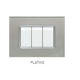 PLACCA VETRO JOY 5003BL-8 3P PLATINO