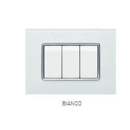 PLACCA VETRO JOY 5004BL-1 4P BIANCO