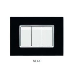 PLACCA VETRO JOY 5004BL-2 4P NERO