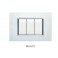 PLACCA VETRO GEM 6003BL-1 3P BIANCO