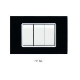 PLACCA VETRO GEM 6003BL-2 3P NERO