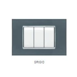 PLACCA VETRO GEM 6003BL-3 3P GRIGIO