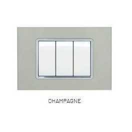 PLACCA VETRO GEM 6003BL-5 3P CHAMPAGNE