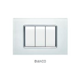 PLACCA VETRO GEM 6004BL-1 4P BIANCO