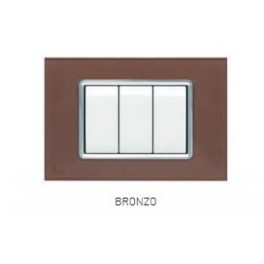 PLACCA VETRO GEM 6004BL-7 4P BRONZO