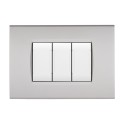 PLACCA TECNOPOL. ART 8004-04 4P GRIGIO CHIARO