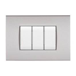 PLACCA TECNOPOL. ART 8004-04 4P GRIGIO CHIARO