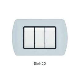 PLACCA METALLO ART 8803-01 3P BIANCO