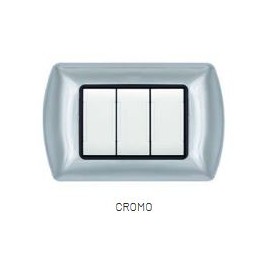 PLACCA METALLO T1 8803-04 3P CROMO