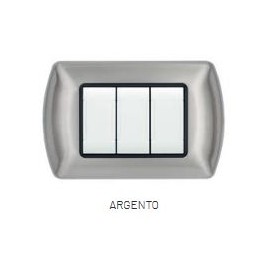 PLACCA METALLO T1 8803-05 3P ARGENTO