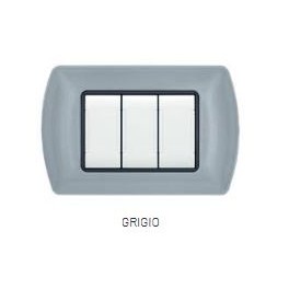 PLACCA METALLO T1 8803-07 3P GRIGIO CHIARO