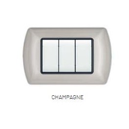 PLACCA METALLO T1 8803-08 3P CHAMPAGNE