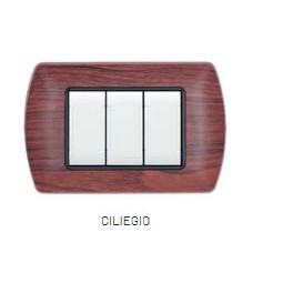 PLACCA METALLO T1 8803-12 3P CILIEGIO