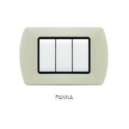 PLACCA METALLO T1 8803-28 3P PANNA