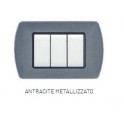 PLACCA METALLO T1 8803-30 3P ANTRACITE METALLIZZAT