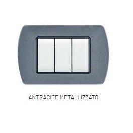 PLACCA METALLO T1 8803-30 3P ANTRACITE METALLIZZAT