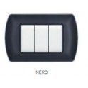 PLACCA METALLO T1 8804-02 4P NERO